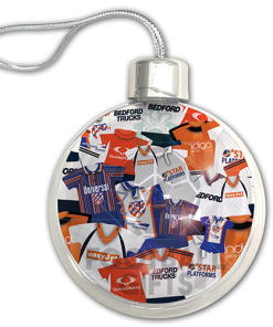 Luton Town Jumbo Christmas Bauble Retro Kit Mash Christmas Tree Decoration - Image 3