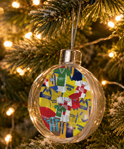 Mansfield Town Jumbo Christmas Bauble Retro Kit Mash Christmas Tree Decoration - Image 2
