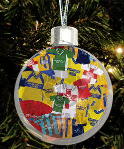 Mansfield Town Jumbo Christmas Bauble Retro Kit Mash Christmas Tree Decoration