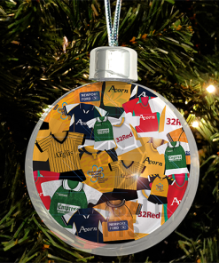 Newport County Jumbo Christmas Bauble Retro Kit Mash Christmas Tree Decoration