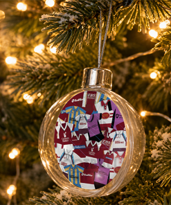 Northampton Town Jumbo Christmas Bauble Retro Kit Mash Christmas Tree Decoration - Image 2