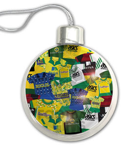 Norwich City Jumbo Christmas Bauble Retro Kit Mash Christmas Tree Decoration - Image 3
