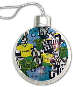 Notts County Jumbo Christmas Bauble Retro Kit Mash Christmas Tree Decoration - Image 3