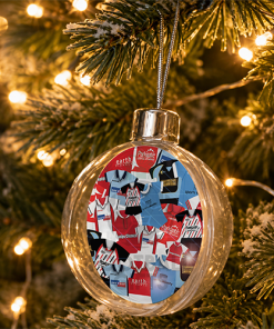Rotherham Utd Jumbo Christmas Bauble Retro Kit Mash Christmas Tree Decoration - Image 2