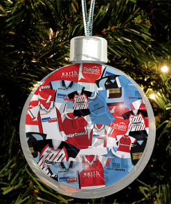 Rotherham Utd Jumbo Christmas Bauble Retro Kit Mash Christmas Tree Decoration