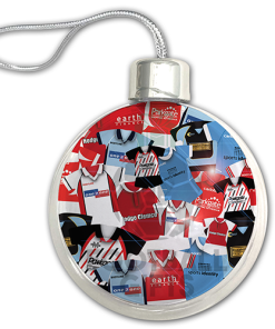 Rotherham Utd Jumbo Christmas Bauble Retro Kit Mash Christmas Tree Decoration - Image 3