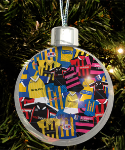 Shrewsbury Town Jumbo Christmas Bauble Retro Kit Mash Christmas Tree Decoration