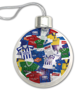 Stockport County Jumbo Christmas Bauble Retro Kit Mash Christmas Tree Decoration - Image 3