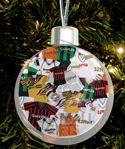 Swansea City Jumbo Christmas Bauble Retro Kit Mash Christmas Tree Decoration