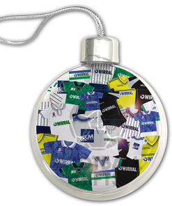 Tranmere Rovers Jumbo Christmas Bauble Retro Kit Mash Christmas Tree Decoration - Image 3