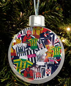 West Brom Jumbo Christmas Bauble Retro Kit Mash Christmas Tree Decoration