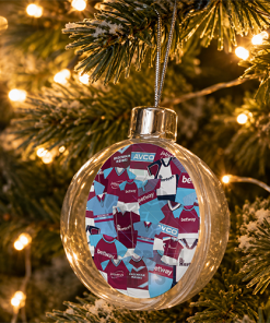 West Ham Jumbo Christmas Bauble Retro Kit Mash Christmas Tree Decoration - Image 2