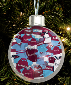 West Ham Jumbo Christmas Bauble Retro Kit Mash Christmas Tree Decoration