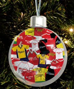 Wrexham Jumbo Christmas Bauble Retro Kit Mash Christmas Tree Decoration