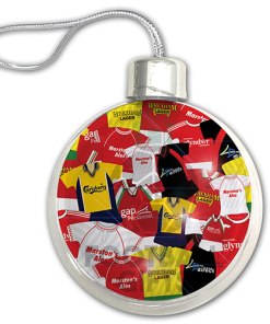 Wrexham Jumbo Christmas Bauble Retro Kit Mash Christmas Tree Decoration - Image 3