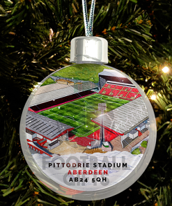 Aberdeen Around The Grounds Stadium Jumbo Christmas Bauble Tree Decoration