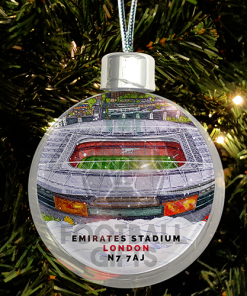 Arsenal Around The Grounds Stadium Jumbo Christmas Bauble Tree Decoration