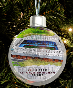 Aston Villa Around The Grounds Stadium Jumbo Christmas Bauble Tree Decoration