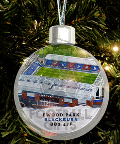 Blackburn Rovers Around The Grounds Stadium Jumbo Christmas Bauble Tree Decoration