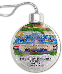 Bolton Around The Grounds Stadium Jumbo Christmas Bauble Tree Decoration - Image 3