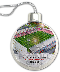 Bournemouth Around The Grounds Stadium Jumbo Christmas Bauble Tree Decoration - Image 3