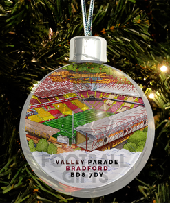 Bradford City Around The Grounds Stadium Jumbo Christmas Bauble Tree Decoration