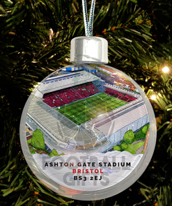 Bristol City Around The Grounds Stadium Jumbo Christmas Bauble Tree Decoration