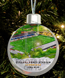 Cambridge United Around The Grounds Stadium Jumbo Christmas Bauble Tree Decoration