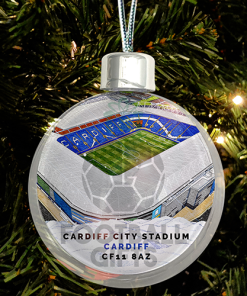 Cardiff City Around The Grounds Stadium Jumbo Christmas Bauble Tree Decoration