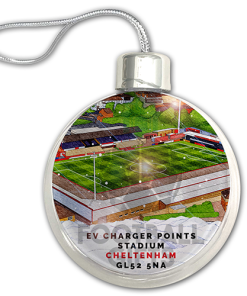 Cheltenham Town Around The Grounds Stadium Jumbo Christmas Bauble Tree Decoration - Image 3