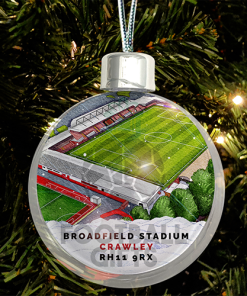 Crawley Town Around The Grounds Stadium Jumbo Christmas Bauble Tree Decoration