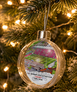 Alternative view of Crewe Around The Grounds Stadium Jumbo Christmas Bauble Tree Decoration