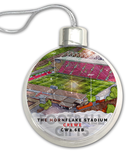 Crewe Around The Grounds Stadium Jumbo Christmas Bauble Tree Decoration - Image 3
