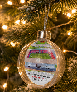 Doncaster Rovers Around The Grounds Stadium Jumbo Christmas Bauble Tree Decoration - Image 2
