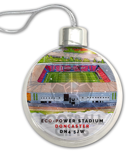 Doncaster Rovers Around The Grounds Stadium Jumbo Christmas Bauble Tree Decoration - Image 3
