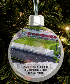 Dunfermline Athletic Around The Grounds Stadium Jumbo Christmas Bauble Tree Decoration