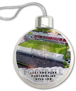 Dunfermline Athletic Around The Grounds Stadium Jumbo Christmas Bauble Tree Decoration - Image 3