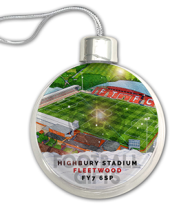 Fleetwood Town Around The Grounds Stadium Jumbo Christmas Bauble Tree Decoration - Image 3