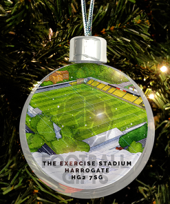 Harrogate Town Around The Grounds Stadium Jumbo Christmas Bauble Tree Decoration