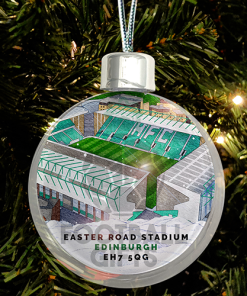 Hibernian Around The Grounds Stadium Jumbo Christmas Bauble Tree Decoration