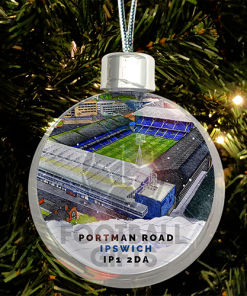 Ipswich Town Around The Grounds Stadium Jumbo Christmas Bauble Tree Decoration