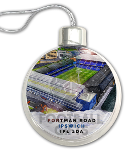 Ipswich Town Around The Grounds Stadium Jumbo Christmas Bauble Tree Decoration - Image 3