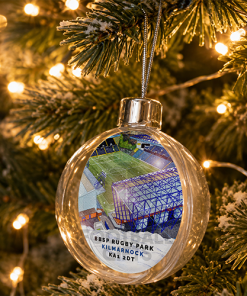 Kilmarnock Around The Grounds Stadium Jumbo Christmas Bauble Tree Decoration - Image 2
