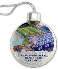 Kilmarnock Around The Grounds Stadium Jumbo Christmas Bauble Tree Decoration - Image 3