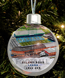 Leeds Utd Around The Grounds Stadium Jumbo Christmas Bauble Tree Decoration