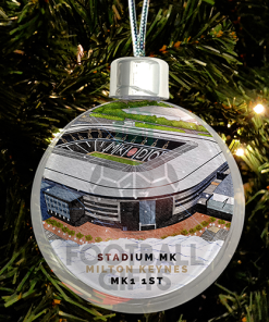 MK Dons Around The Grounds Stadium Jumbo Christmas Bauble Tree Decoration