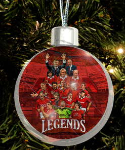 Man Utd Club Legends Jumbo Christmas Bauble Tree Decoration