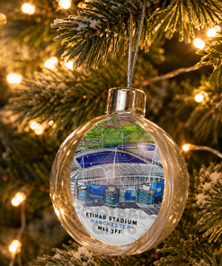Man City Around The Grounds Stadium Jumbo Christmas Bauble Tree Decoration - Image 2