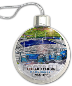 Man City Around The Grounds Stadium Jumbo Christmas Bauble Tree Decoration - Image 3