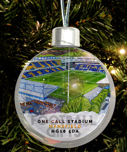 Mansfield Town Around The Grounds Stadium Jumbo Christmas Bauble Tree Decoration